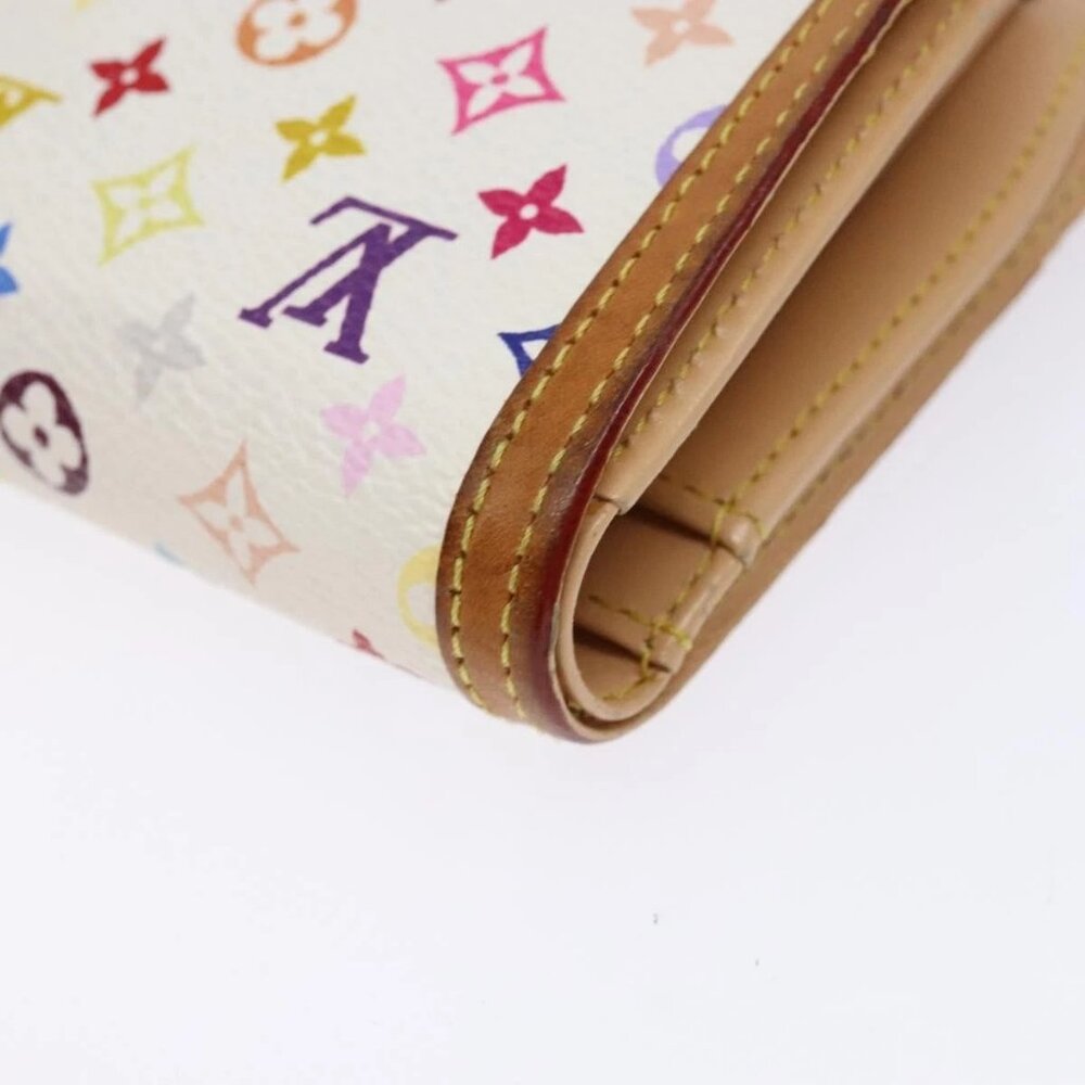 LOUIS VUITTON Multicolor Portefeuille Viennois Wallet White M92987 Auth 141553 - Picture 3 of 16